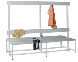 PAVOY Changing room bench Basis with hooks and plastic rails