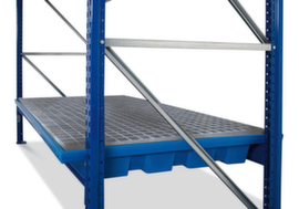 Shelf sump tray for pallet racking