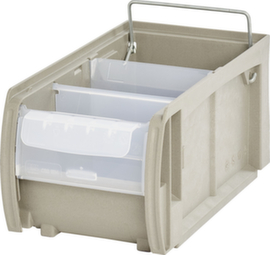 BITO Open fronted storage box with sliding pane