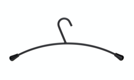 High-quality metal coat hanger with wooden end pieces