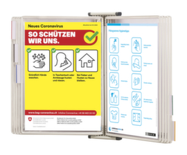 tarifold Antibacterial display board system STERIFOLD for wall mounting