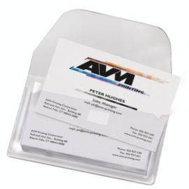 3L Office Products Self-adhesive viewing pocket with closure flap