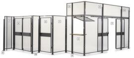 Partition wall system with mesh size 40x40 mm