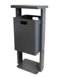 Litter garbage can with protective roof