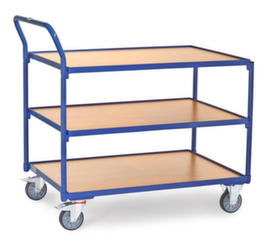 fetra Shelf trolley with wooden shelves