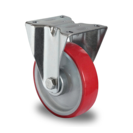 Cascoo Fixed castor, load capacity 350 kg, Polyurethane tires