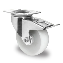 Cascoo Swivel castor with brakes, Polypropylene-tyres