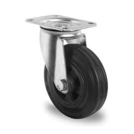Cascoo Swivel castor, load capacity 135 kg, Solid rubber tires