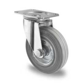 Cascoo Swivel castor, load capacity 135 kg, Solid rubber tires