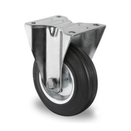 Cascoo Fixed castor, load capacity 135 kg, Solid rubber tires