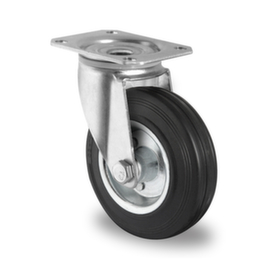 Cascoo Swivel castor, load capacity 75 kg, Solid rubber tires
