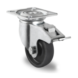 Cascoo Swivel castor with brakes, Polypropylene-tyres