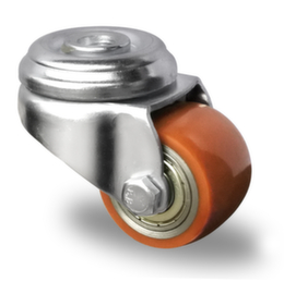 Cascoo Back hole castor, load capacity 150 kg, Polyurethane tires