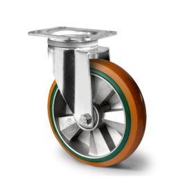 Cascoo Swivel castor, load capacity 600 kg, Polyurethane tires