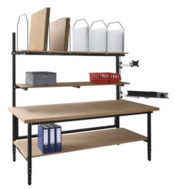 Height-adjustable complete packing table Multiplex, width x depth 2000 x 900 mm