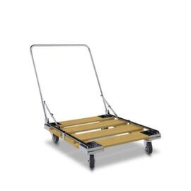 Rolling shelf with push handle