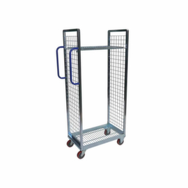 Order picking trolleys with wire mesh superstructures
