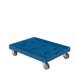 Stackable transport trolley in blue