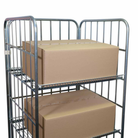 Suspended shelf for mobile shelving