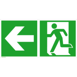 Emergency exit escape route sign