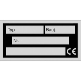 Type plate SafetyMarking®