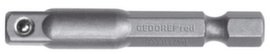 GEDORE R47110009 Drive adapter 1/4" square x 1/4" hex 50 mm