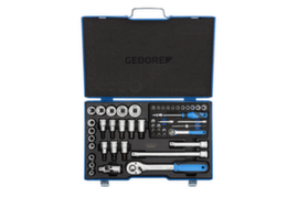 GEDORE 19 V20 U-10 Socket set 1/4"+1/2" 50-piece 4-30 mm