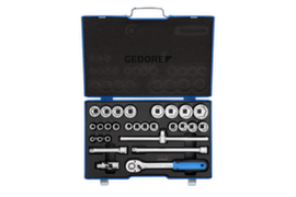 GEDORE 19 VMU-10 Socket set 1/2" 28-piece hexagonal 10-36 mm