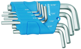 GEDORE H 42-88 A Hex key L-wrench set in holder 8-piece 5/64-5/16AF