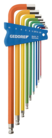GEDORE H 42 CKEL-09 Hex key L-wrench set 9-piece colorful