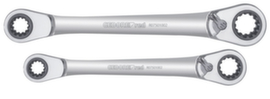 GEDORE R07501002 Double ring ratchet wrench set 63 various wrench sizes 2-piece