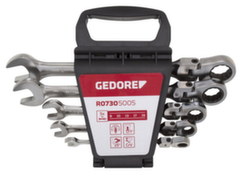 GEDORE R07305005 Articulated ratchet wrench set SW8-19 mm