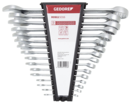 GEDORE RED R09115016 Ring jaw length set AF 1/4"-1.1/4" 16-piece
