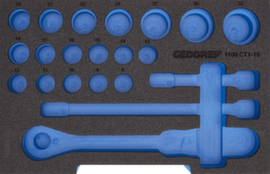 GEDORE EI-1100 CT1-19 Foam module 1/2 L-BOXX 136 empty