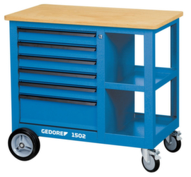 GEDORE 1502 S Roller workbench with 6 drawers and vice
