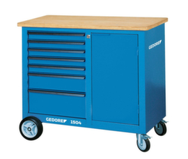 GEDORE 1504 0511 S Rolling workbench with 7 drawers and vice