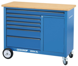 GEDORE 1504 XL Roller workbench 1.25 m wide with 7 drawers