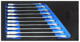 GEDORE 1500 CT1-7 R Set of open-end wrenches with ring ratchet in check tool module