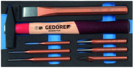 GEDORE 1500 CT1-350 chisel assortment in check tool module