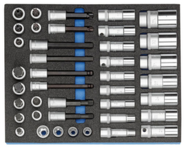 GEDORE 2005 CT2-D 19L Socket set 1/2" in check tool module
