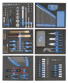 GEDORE TS-190 tool assortment in check tool modules