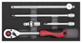 GEDORE R22150008 Socket set 1/2" 2/6 CT module 5-piece