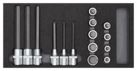 GEDORE R22150011 Screwdriver sockets 1/2" 2/6 CT module 15-piece