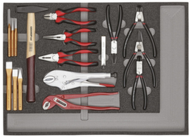 GEDORE RED R22350001 Tool set pliers + impact tools CT module 29-piece