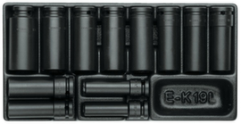 GEDORE 1500 ES K 19 L Set of power screwdriver sockets 1/2" in 1/3 ES module