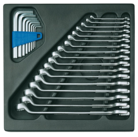 GEDORE 1500 ES-1 B Combination wrench set in 2/3 ES module