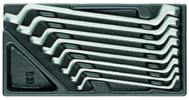 GEDORE 1500 ES-2 Double ring wrench set in 1/3 ES module