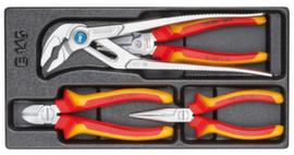 GEDORE 1500 ES-VDE 145 VDE pliers assortment in 1/3 ES module