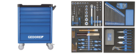 GEDORE WSL-L-TS-147 Workster smartline tool trolley with 147-piece tool assortment