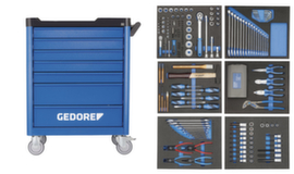 GEDORE WSL-L-TS-190 workster smartline tool trolley with 190-piece tool assortment